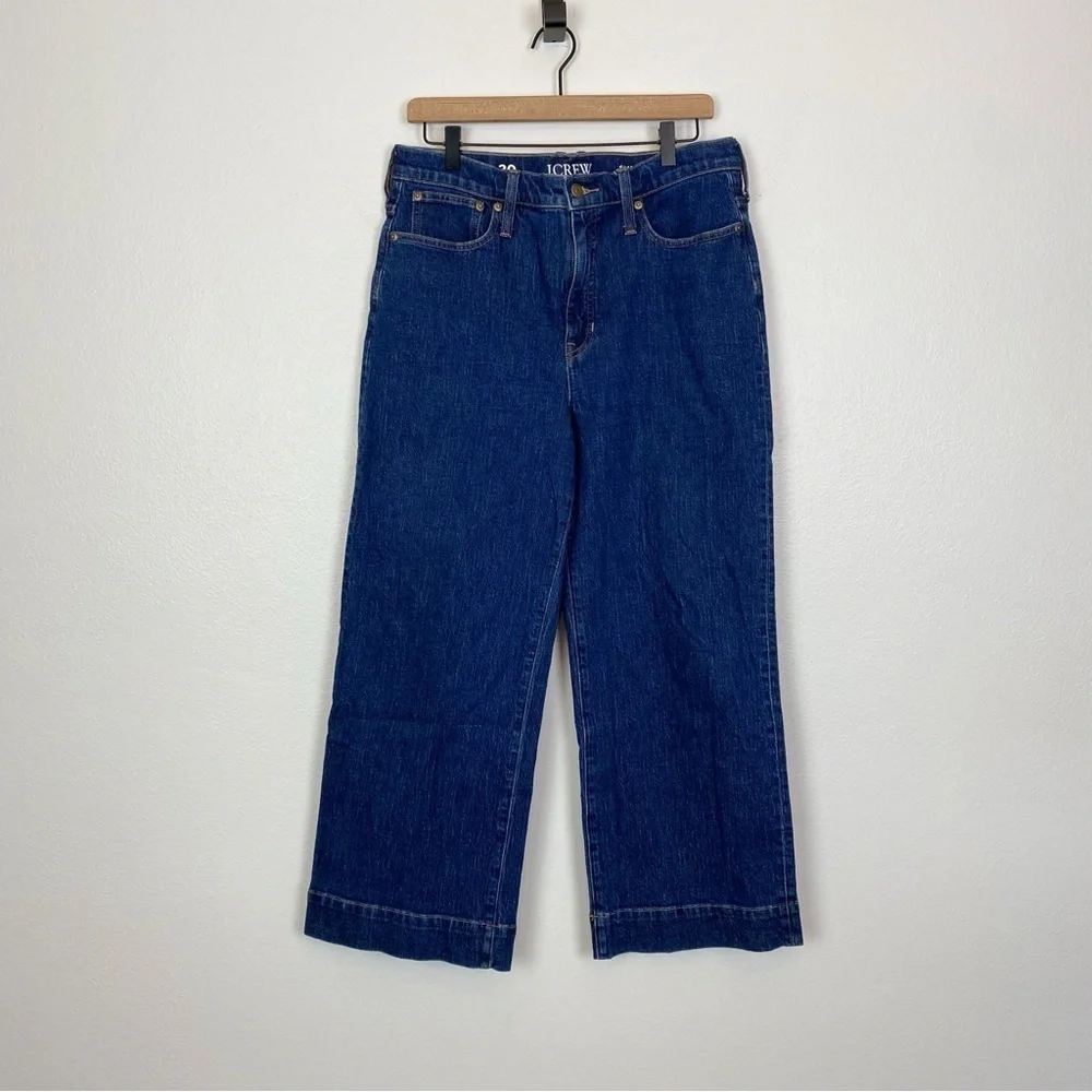 J. Crew Slim Wide Leg Jean in Brick Lane Wash BT758